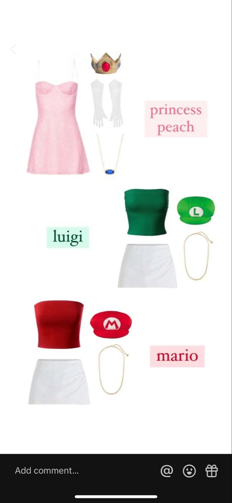 Mario And Luigi Halloween, Luigi Halloween Costume, Costume Mario, Princess Peach Halloween, Halloween Constumes, Princess Peach Costume, Luigi Costume, Peach Costume, Mario Costume