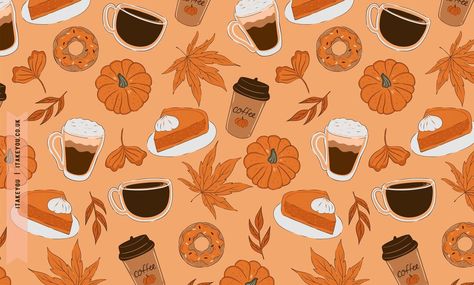 Aesthetic Wallpapers For Laptop, Cute Aesthetic Wallpapers, Coffee Donut, Cute Fall Wallpaper, Cute Aesthetic, Fall Wallpaper, Aesthetic Wallpapers, Laptop, Wallpapers