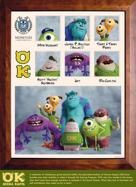 Meet OOZMA KAPPA (OK). Monsters Inc Party, Monster University Party, Monsters Inc University, Disney Monsters, Mike Wazowski, Monsters University, Monster University, Pixar Movies, Monster Party