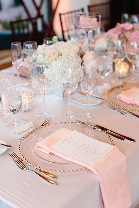 Tafel Decor, Pink Table, Blush Pink Weddings, Real Weddings Photos, Wedding Reception Tables, Wedding Table Settings, Wedding Tablescapes, Reception Table, Rose Gold Wedding