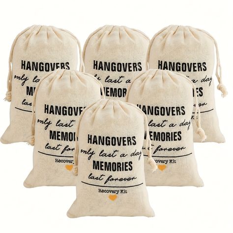 Faster shipping. Better service Jute Tas, Creative Gift Packaging, Hangover Recovery Kit, Bamboo Charcoal Bags, Hangover Kit Bags, Charcoal Bags, Mini Gift Bags, Burlap Gift Bags, Bachelorette Party Supplies