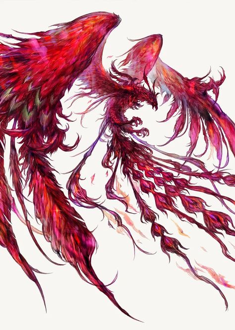 Phoenix Final Fantasy Xvi, Phoenix Ff16, Mythical Beasts Art, Fantasy Dragon Concept Art, Vita Carnis Creatures, Kazuya Takahashi, Fantasy Demon Art, Monsters Artwork, Fenix Art