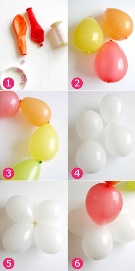 DIY Easy Rainbow Balloon Arch - make this party decor for your Saint Patrick's Day celebration or birthday, without the need for helium or wire frames! | BirdsParty.com Arch Diy Easy, Rainbow Balloon Arch Diy, Rainbow Balloon Arch, Balloon Arch Diy, Party Balloons Diy, Arch Balloon, How To Make Balloon, Deco Ballon, Anniversaire Diy