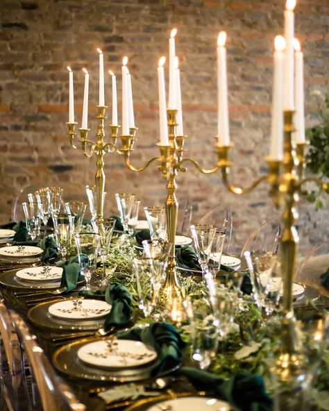 Gold Candelabra Centerpiece Wedding, Brass Centerpieces, Gold Candlestick Centerpiece, Gold Candelabra Wedding, Gold Candelabra Centerpiece, Candlestick Centerpiece Wedding, Babette's Feast, Candelabra Centerpieces, Candelabra Wedding Centerpieces