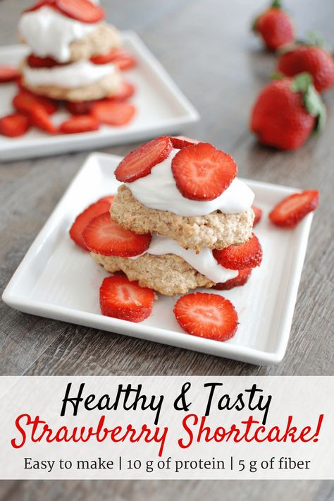 Fruit Desserts Healthy, Healthy Strawberry Recipes, Healthy Strawberry Shortcake, Desserts Strawberry, Strawberry Shortcake Recipe, Healthy Fruit Desserts, Strawberry Shortcakes, Desserts Healthy, Strawberry Shortcake Recipes