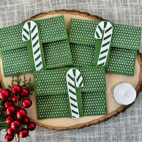 Handmade Gift Card Holders, Stampin Up Gift Card Holder Ideas, Gift Card Holder Ideas, Christmas Gift Tags Stampin Up, Gift Card Holders Stampin Up, Unique Gift Card Holder, Holiday Gift Card Holders, Candy Cane Gifts, Stocking Stuffers For Mom