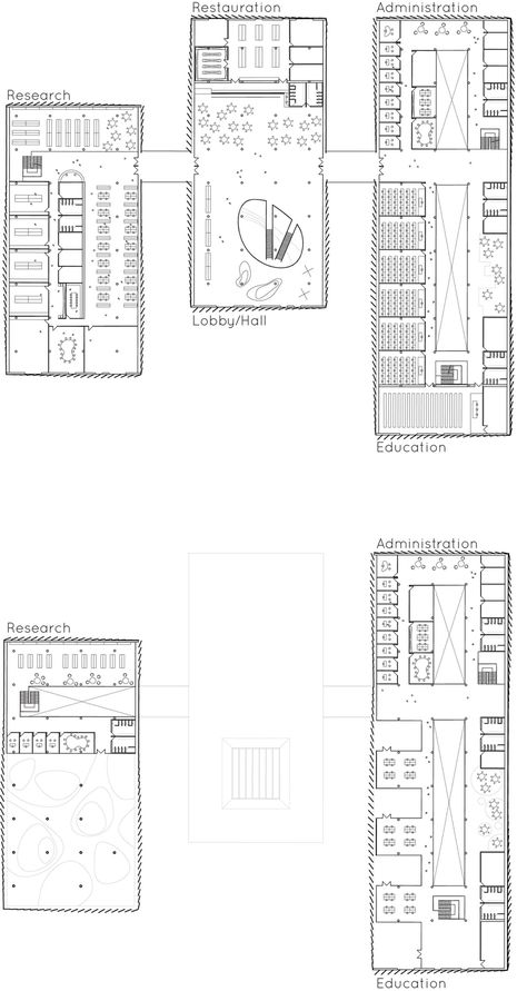 Museum Plan Architecture, Museum Plan Architecture Projects, Museum Floor Plan, Museum Layout, Pottery Museum, Art Museum Architecture, Site Plan Drawing, Grid Architecture, Museum Flooring