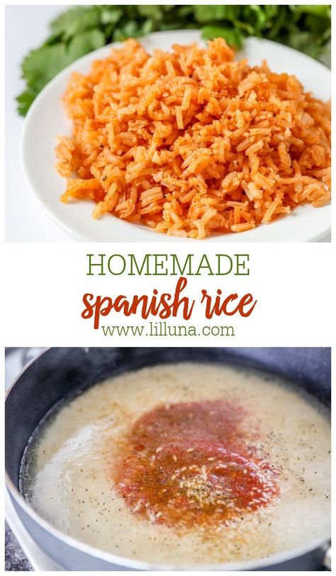 How to make Homemade Spanish Rice/Mexican Rice. whatever you call it, we've got the best and Easiest Spanish Rice Recipe you can find. It tastes like it came straight from the restaurant! #homemadespanishrice #spanishrice #homemaderice #mexicanrice #homemademexicanrice Best Spanish Rice, Best Spanish Rice Recipe, Homemade Mexican Rice, Homemade Spanish Rice, Rice Mexican, Spanish Rice Easy, Mexican Entrees, Mexican Rice Easy, Spanish Rice Recipe