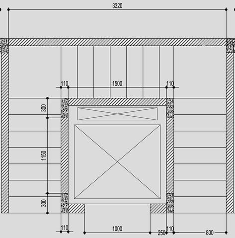 Elevator Dimension Plan, Elevator Stairs Design, Stairs With Elevator Design, Staircase With Elevator Design, Lift And Staircase Design, Shaft Design Ideas, Elevator Dimensions, Elevator And Stairs, Stairs Floor Plan