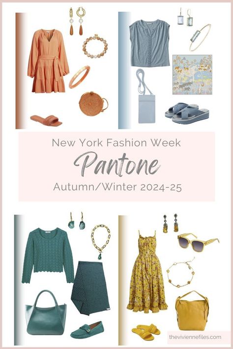 Need a Fresh Accent Idea Pantone New York Fashion Week 202425 colors Pantone Color Of The Year 2024 Fashion, Pantone Fall Winter 2023, Pantone Colors Fall Winter 2022 2023, New York Fashion Week 2023 Pantone, Pantone Autumn Winter 23/24, Winter Skin Tone, Summer Skin Tone, Packing Wardrobe, Wardrobe Planning