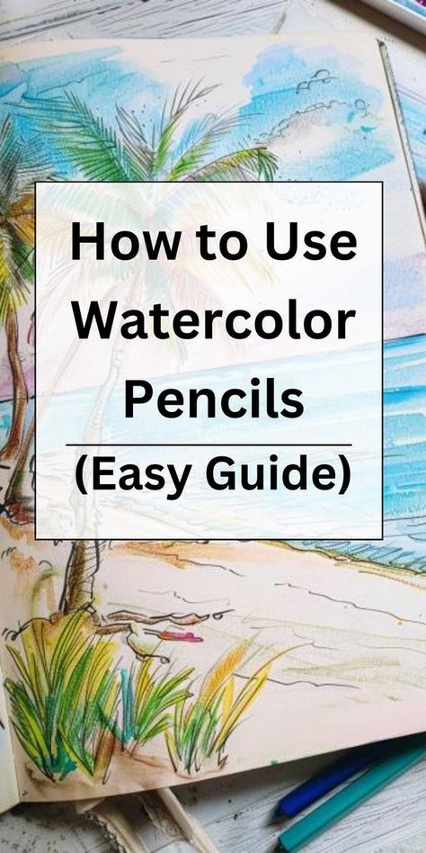 Dive into the vibrant world of watercolor art with our guide on 'How to Use Watercolor Pencils.' Perfect for beginners and experienced artists alike, this tutorial will teach you the techniques to blend, layer, and create stunning watercolor effects with pencils. #WatercolorPencils #ArtTutorial #WatercolorTechniques #DrawingTips #CreativeArt #DIYWatercolor #Sketching #ArtEducation #ColorBlending #ArtistsOnPinterest What To Draw With Watercolor Pencils, Using Watercolour Pencils, Drawings With Watercolor Pencils, Watercolor Pencils Flowers, Watercolour Pencils For Beginners, Watercolor Pencil Art For Beginners Step By Step, Watercolor Pencils For Beginners, Landscape Watercolor Tutorial, Watercolour Pencil Art Ideas