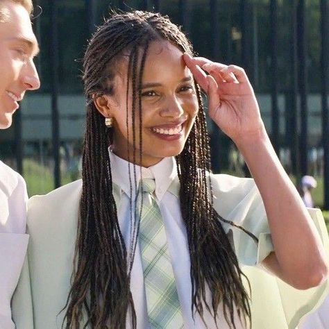 White Party Hair Ideas, Micro Braids With Natural Hair, Salem Mitchell Braids, Alisha Boe Do Revenge, Corporate Braids Black Women, Alisha Boe Braids, Low Maintenance Braids, Nara Smith Braids, Micro Goddess Braids