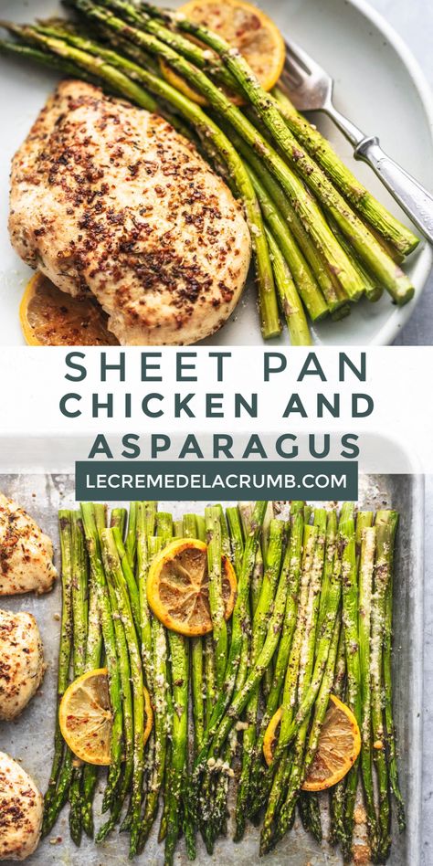 Baked Chicken Asparagus, Healthy Dinner Recipes Asparagus, Baked Chicken And Asparagus Recipes, Sheet Pan Asparagus, Chicken And Asparagus Recipes Baked, Chicken Asparagus Recipe Healthy, Chicken Asparagus Sheet Pan Dinner, Chicken Breast And Asparagus Recipes, Baked Chicken And Asparagus