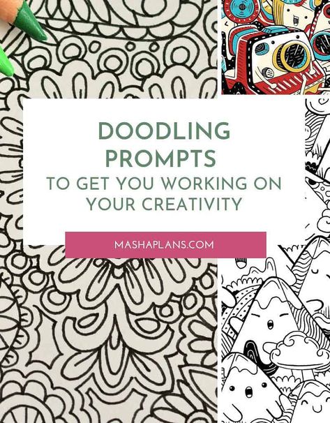 Doodling prompts and quick ideas for when you don't know what to doodle. 60+ fun doodling ideas to practice doodling every day. Doodling Prompts, What To Doodle, Gel Pen Doodles, Doodle For Beginners, Doodles Games, Doodling Ideas, Doodle Art For Beginners, Free Doodles, Bujo Doodles