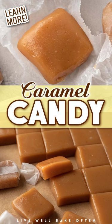 Bring nostalgic candies to the table this holiday season with this easy caramel recipe! This recipe by Live Well Bake Often only takes a few simple ingredients and is so much fun to make! Add this recipe to your Christmas dessert menu! Homemade Chocolate Caramels, Homemade Caramels Recipe, Homemade Caramels Easy, Caramels Recipe Easy, Homemade Carmel’s, Caramel Bits Recipes Kraft, Carmel Recipe Candies, Caramel Candy Recipe Easy, Chewy Caramel Recipe