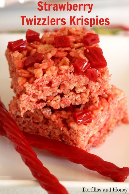 Strawberry Twizzlers Krispies | Tortillas and Honey Twizzler Recipes, Strawberry Twizzlers, Classroom Cooking, Bf Stuff, Church Recipes, Pregnancy Ideas, Diy Snacks, Krispy Treats, Rice Krispy