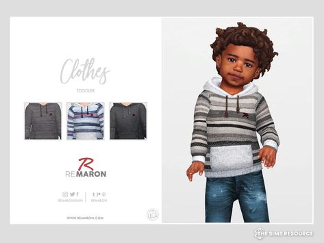 The Sims Resource - Stripes Hoodie 01 for Toddler Alpha Sims, Cc Dress, The Sims 4 Bebes, Toddler Cc Sims 4, Sim4 Cc, Sims 4 Toddler Clothes, Mod Clothing, Sims 4 Male Clothes, Alpha Cc