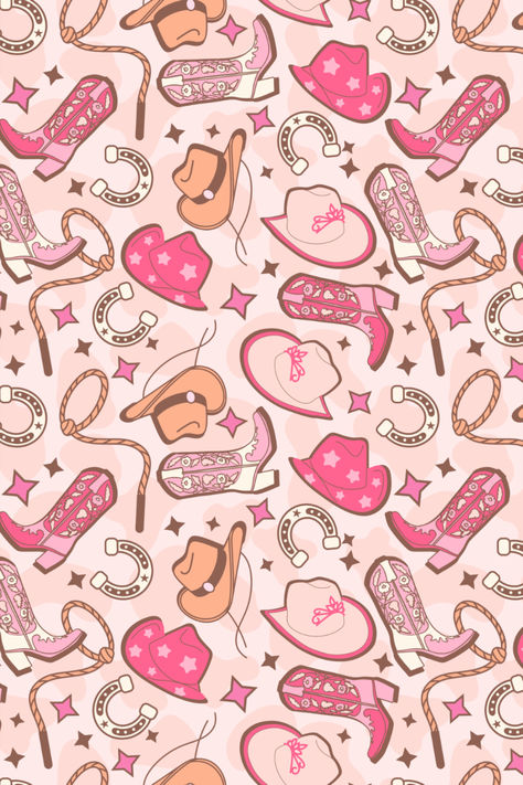 Cute Cowgirl Seamless Pattern, Western Repeat Pattern, Girly Seamless Repeat Pattern for Fabric Sublimation, Seamless Wrap Western Cowgirl Background, Cute Wallpapers Cowgirl, Pink Cowboy Background, Apple Watch Wallpaper Cowgirl, Cowgirl Screen Savers, Cute Wallpapers Country Aesthetic, Western Christmas Background Wallpapers, Western Girly Wallpapers, Rodeo Background Wallpapers