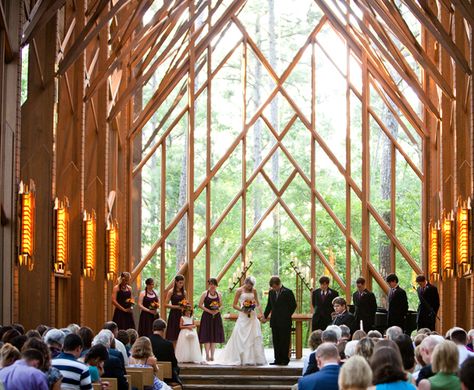 Water Wedding Photos, Garvan Woodland Gardens, Anthony Chapel, Arkansas Wedding Venues, Best Wedding Destinations, Spring Wedding Photos, Woodland Gardens, Exotic Wedding, Hot Springs Arkansas