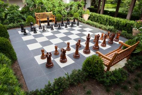 Play Giant Chess | HGTV >> http://www.hgtv.com/design-blog/entertaining/11-curious-ways-to-celebrate-mad-hatter-day?soc=pinterest Giant Chess, Tattoo Plant, Backyard Activities, Hgtv Garden, Yard Games, Lawn Games, Backyard Games, Outdoor Lawn, Small Space Gardening