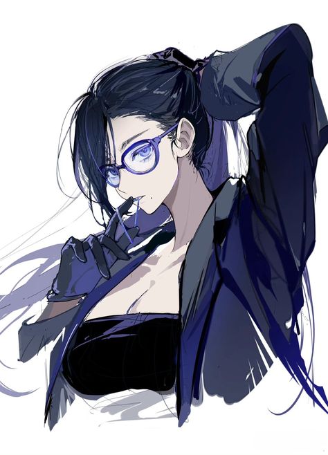 Hizuru Minakata, Girl With Glasses, Persona Anime, 캐릭터 드로잉, Wearing Glasses, 판타지 아트, 영감을 주는 캐릭터, Anime Sketch, Anime Poses