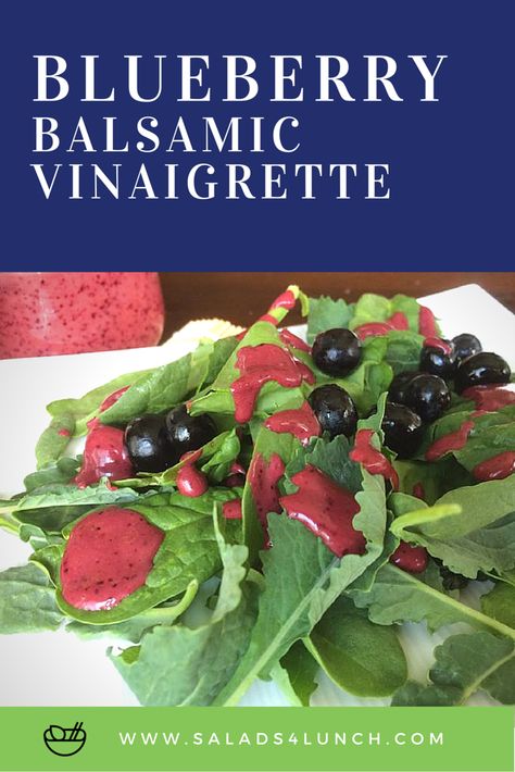 Blueberry Balsamic Vinaigrette Salad Dressing Recipe Cold Rice Salad Recipes, Basmati Rice Salad, Salad Dressing Recipes Balsamic, Yogi Food, Blueberry Balsamic, Balsamic Vinaigrette Salad, Healthy Lunch Salad, Homemade Salad Dressing Healthy, Easy Salad Dressing Recipes