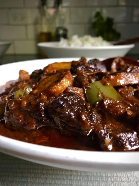 Beef Recipe Filipino, Mechado Recipe, Filipino Beef Stew, Beef Mechado, Phillipino Food, Recipes Filipino, Stew Dinner, Easy Filipino Recipes, Steamed White Rice