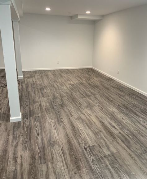 LVT vs. Carpet: What’s Better for a Basement? Basement Lvt Flooring, Basement Remodel Vinyl Flooring, Vinyl Flooring Basement Ideas, Luxury Vinyl Plank Flooring Basement, Basement Carpet Tiles, Basement With Carpet, Basement Carpet Ideas, Vinyl Flooring For Basement, Carpet For Basement