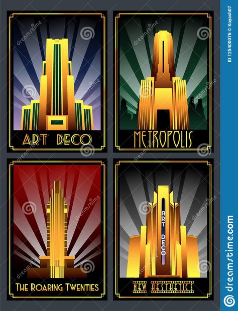 Art Deco Illustrations, Casino Decorations, Art Deco Illustration, Deco Architecture, Deco Poster, Art Deco Buildings, Architecture Poster, Art Deco Posters, Art Deco Architecture