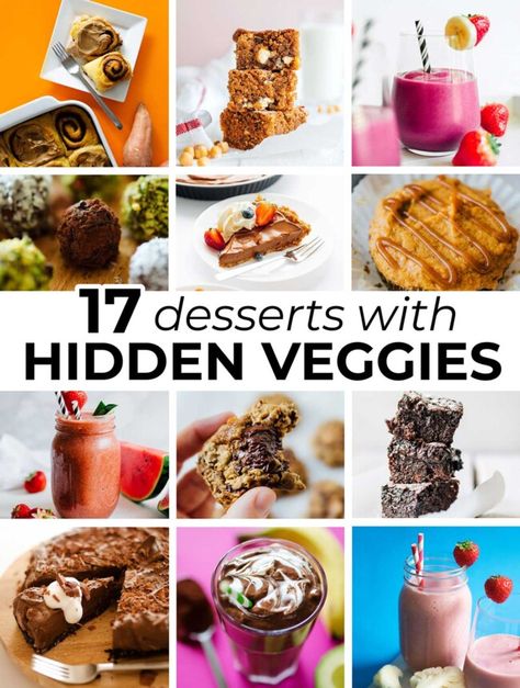 Hidden Vegetable Desserts, Vegetable Desserts, Hidden Vegetable Recipes, Veggie Desserts, Vegetable Recipes For Kids, Healthy Desserts For Kids, Veggie Cakes, Veggies Recipes, Hidden Vegetables