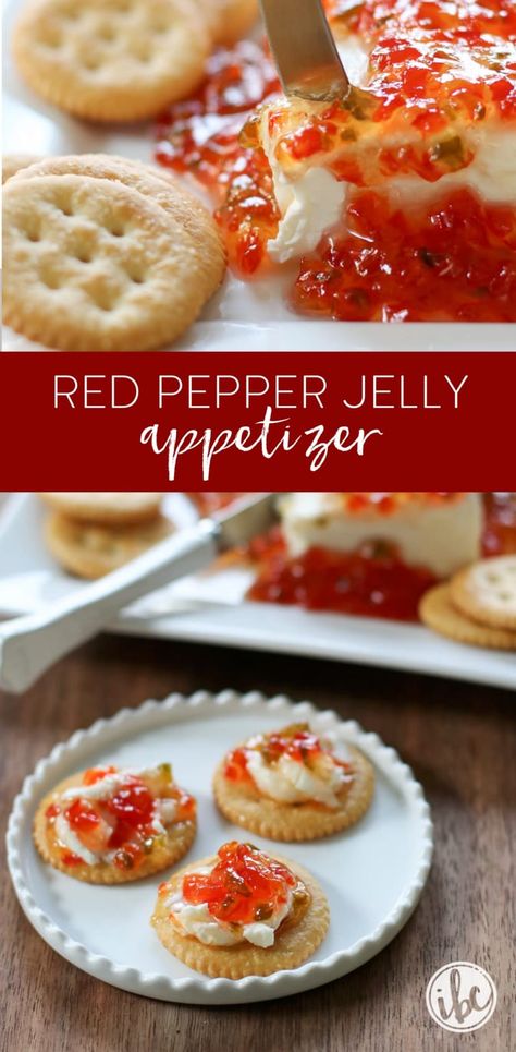 Cowboy Jelly Recipe, Bell Pepper Jelly Recipe, Pepper Jelly Gift Basket Ideas, Easy Red Pepper Jelly, Red Appetizers Appetizer Ideas, Red Pepper Jelly Recipe Appetizers, Hot Pepper Jelly Recipe Appetizers, Red Appetizers, Pickling Okra