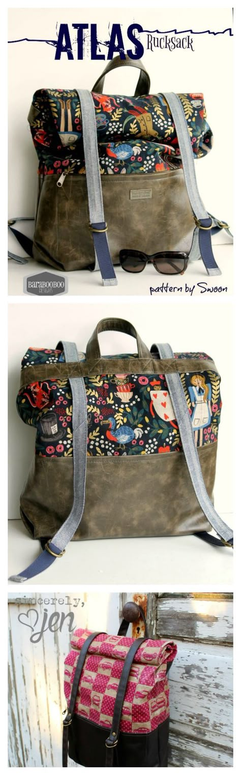 Dnd Backpack, Diy Bag Pattern, Sew A Backpack, Sewing Backpack, Diy Rucksack, Backpack Pattern Sewing, Backpack Sewing, Backpack Fabric, Diy Backpack