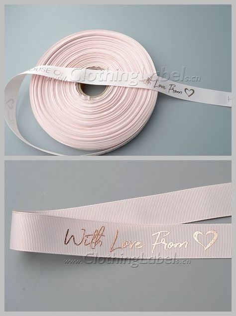 Personalized Packaging Ideas, Ribbon Packaging, Branded Ribbon, Pink Packaging, Etsy Packaging, Paper Bag Design, Gift Wrapping Inspiration, Packaging Ideas Business, Clothing Packaging