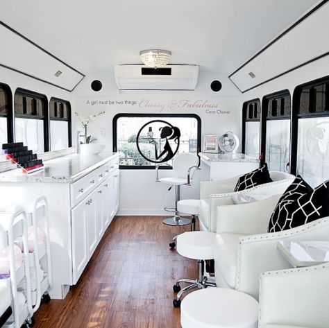 Mobile Nail Salon, Mobile Hair Salon, Mobile Beauty Salon, Salon Business Plan, Nail Salon Interior, Mobile Spa, Mobile Nails, Hair And Nail Salon, Mobile Beauty