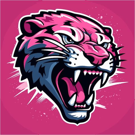 Vector panther mascot esport gaming logo... | Premium Vector #Freepik #vector #wolf #tiger #beast #puma Panther Mascot, Beast Logo, Logo For Business, Panther Logo, Gaming Logo, Crazy Funny Pictures, Puma Logo, Anime Design, Cartoon Logo