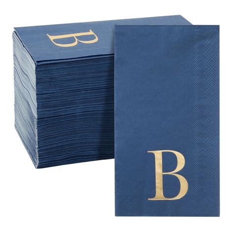 Engagement Napkins, Royal Blue Wedding Theme, Monogram Cocktail Napkins, Navy Birthday, Custom Wedding Napkins, Bar Mitzva, Paper Dinner Napkins, Bbq Wedding, Monogrammed Napkins