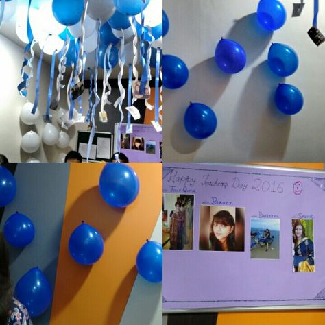 Decoration for teacher's day celebration with balloons and streamers Decoration For Teachers Day Celebration, Teachers Day Decoration, Balloons And Streamers, Teachers Day Celebration, Teachers Day, Event Organization, Classroom Themes, Balloon Decorations, Classroom Decor