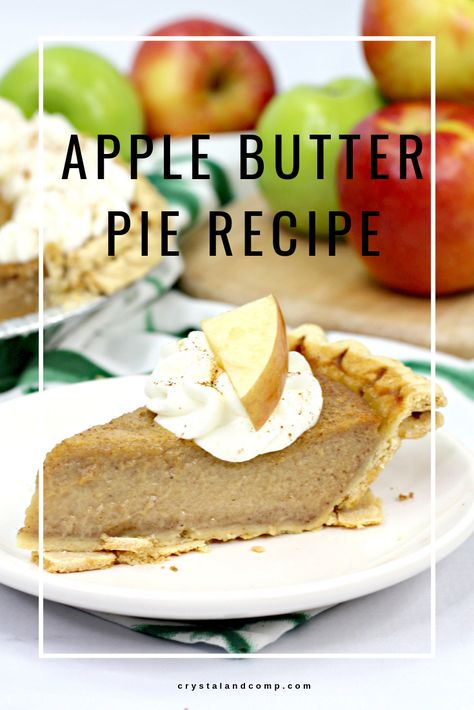 Cookie Butter Pie, Apple Butter Pie, Amazing Pies, Easy Apple Butter, Butter Pie Recipe, Recipe Ingredients List, Baking Pies, Apple Butter Recipe, Butter Recipes