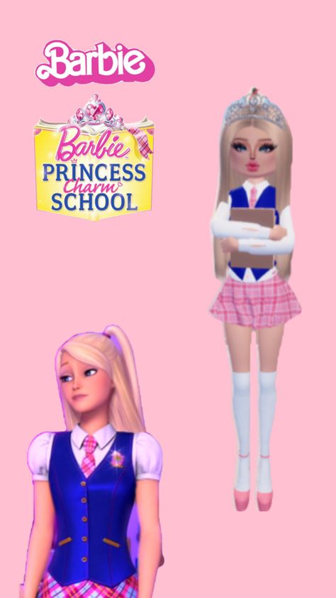 Barbie- princess school charm Barbie Theme Dress, Barbie Princess Charm School, Princess School, Princess Charm School, Princess Charming, Barbie Theme, Theme Dress, Charm School, Barbie Princess