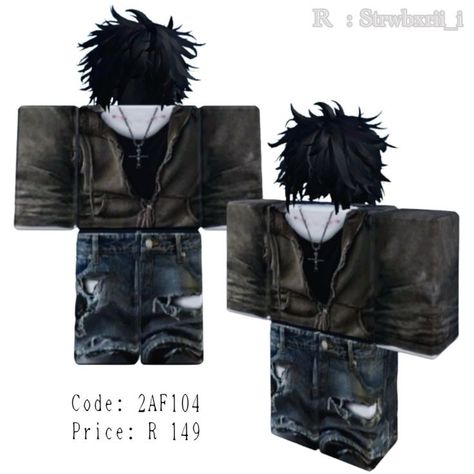 Outfit Roblox Code, Roblox Avatars Ideas, Emo Boy Outfits, Adara Sanchez, R6 Outfits, Silly Clothes, Roblox Emo Outfits, Emo Roblox Avatar, Guy Fits