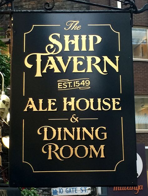 Pub Logo Design, Pub Signage, Pub Logo, Sign Painting Lettering, Uk Pub, Sign Fonts, Pub Sheds, Patio Signs, Exterior Signage