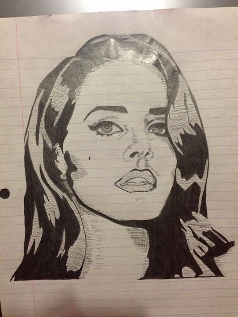 Drawing ideas creative sketchbooks Lana Del Rey Portrait Drawing, Lana Del Rey Drawing Sketches, Lana Del Ray Drawing, Lana Drawing, Lana Del Rey Drawing, Lana Del Rey Art, Art Painting Gallery, Beautiful Dark Art, Cool Sketches