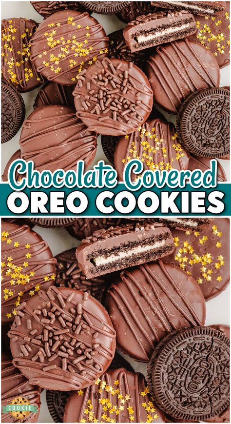 Decorated Oreo Cookies, Boil Recipes, Amazing Cookie Recipes, Oreo Cookie Recipes, Crumble Cookie, Biscuits Recipes, Chocolate Dipped Oreos, Dipped Oreos, Beach Food