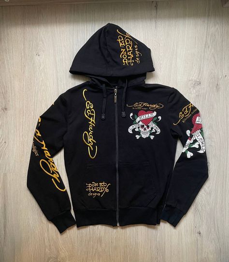 Street Wear Zip Up Hoodie, Ed Hardy Streetwear, Edd Hardy Clothes, Ed Hardy Zip Up Hoodie, Ed Hardy Hoodie Outfit, Ed Hardy Zip Up, Ed Hardy Clothing, Ed Hardy Hoodie, Ed Hardy Jacket