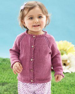 No Seams Baby Cardi | We can't get over the cuteness of this perfectly purple knit baby cardigan. Knitting Baby Girl, Baby Boy Cardigan, Easy Knitting Patterns Free, Knitting Patterns Free Sweater, Crochet Kids, The Cardigans, Crochet Baby Cardigan, Crochet Baby Boy, Trendy Sewing