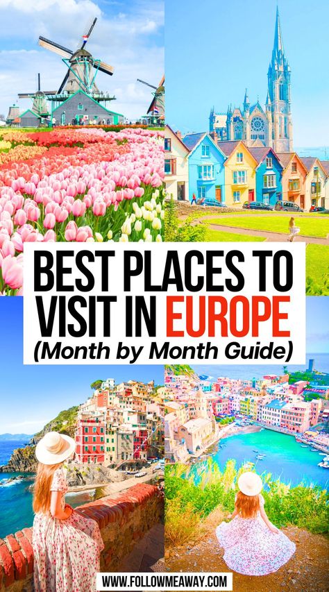 Best Places to Visit in Europe (Month by Month Guide) Top Countries To Visit In Europe, Best Places To Visit In Europe In Fall, 5 Days In Europe, Europe December Travel, European Places To Visit, Best Places To Visit In Europe Summer, Best Way To Travel Europe, Best Countries To Visit In Europe, Where To Travel In Europe