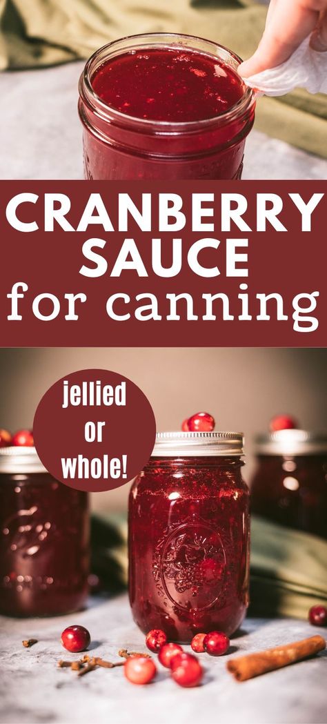 How To Can Cranberry Sauce, Carrot Recipes Canning, Prego Sauce Recipe Canning, Cranberry Sauce Canned Recipe, Cranberry Sauce For Canning, Cranberry Sauce Canning, Thanksgiving Jam Recipes, Home Canned Cranberry Sauce, Canning Cranberry Sauce Recipes