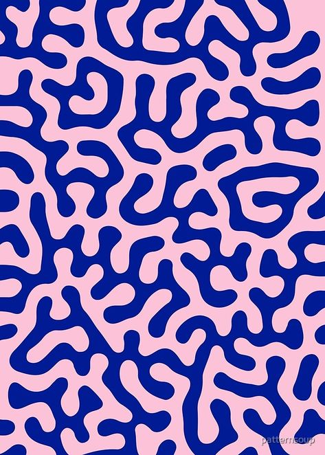 Surface Pattern Design Textiles, Abstract Repeat Pattern, Fun Patterns Background, Graphic Patterns Abstract, Looking Up Illustration, Squiggles Pattern, Unique Patterns Design, Edgy Patterns, Pink Coral Reef