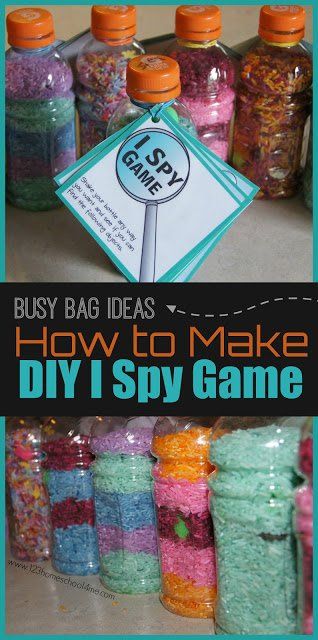 I Spy Bottles, Busy Bag Ideas, Summer Activities For Toddlers, Trip Games, School Age Activities, I Spy Diy, Summer Camp Activities, I Spy Games, Busy Boxes