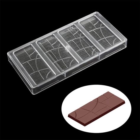 Diy Baking Chocolate Bar Shape Polycarbonate Chocolate Mold Cake Decoration Confectionery Tool Fancy Dessert Package, Candle Moulds, Polycarbonate Chocolate Molds, Chocolate Bar Molds, Paper Food, Dessert Packaging, Packing Paper, Paper Candy, Dessert Stand